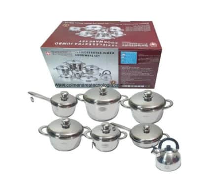 Ollas de Acero Quirúrgico x 13 Piezas. ¡Cocina con Estilo! 🌟👨‍🍳
